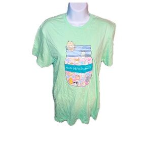 Funny Anti Depressant Cat Shirt 💚🩷😹